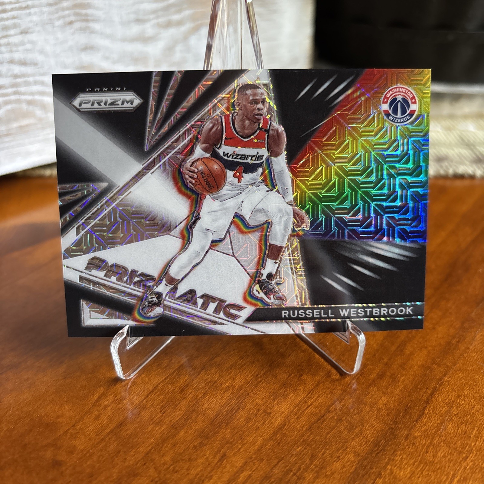 2021-22 Prizm - Russell Westbrook #23 Prizmatic Mojo /25 Wizards