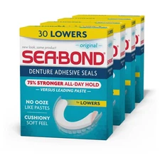 Lower Secure Denture Adhesive Seals, for an All Day Strong Hold, Original 
