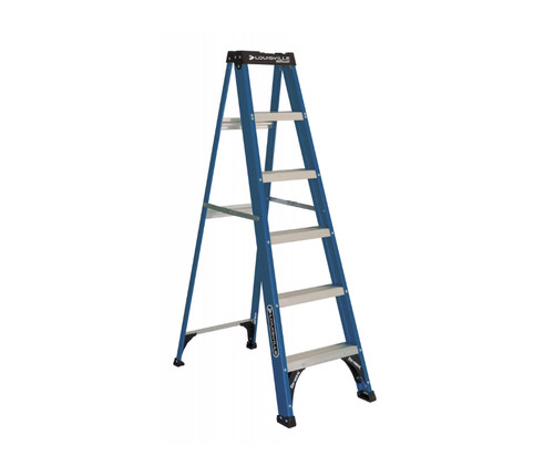 Louisville 6 ft Fiberglass Step Ladder 225 lb Type II 10 ft Reach W-3217-06