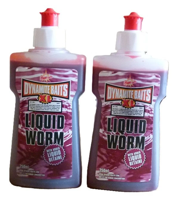 2 Flaschen LIQUID WORM von DYNAMITE BAITS, Karpfen, Schleie.. je 250ml neu; voll