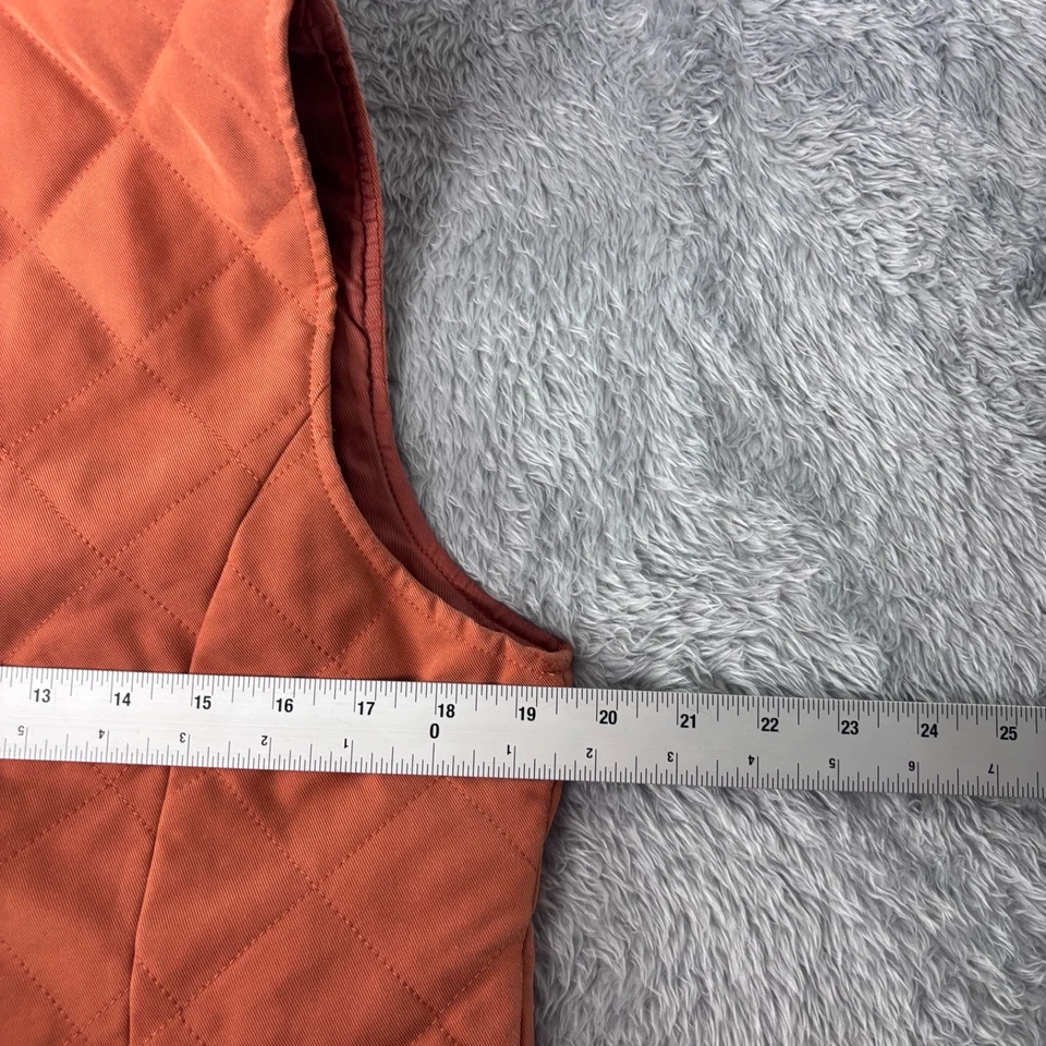 Chaleco acolchado Orvis para mujer M cremallera completa naranja quemado óxido terracota ropa para exteriores Foto 4 de 4