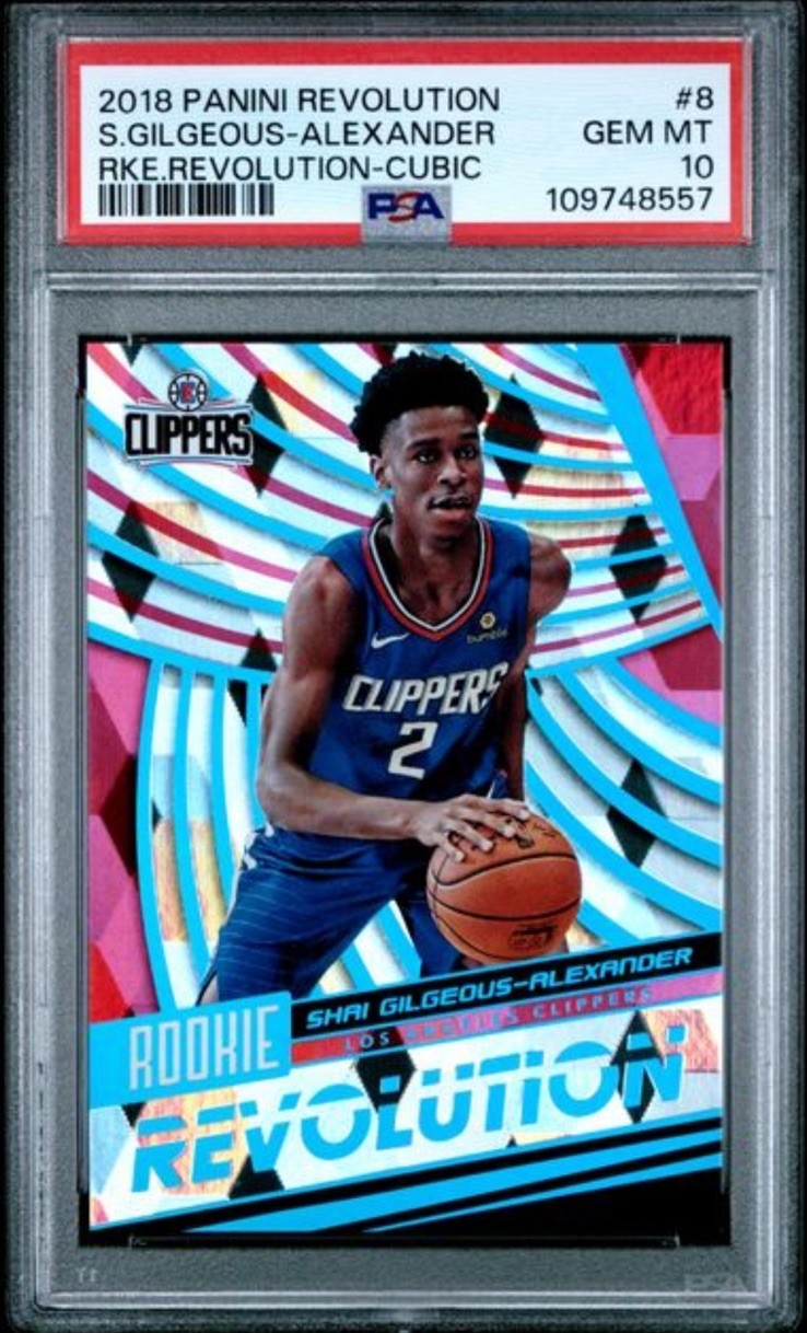 2018 PANINI REVOLUTION RC REVOLUTION CUBIC SHAI GILGEOUS-ALEXANDER #/50 PSA 10