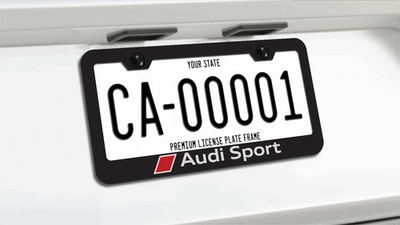 #ad Audi Sport 2 Colors New Black Stainless Steel License Plate Frame $19.95