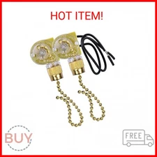 Akahttbn Ceiling Fan Switch Zing Ear ZE-109 Two-Wire Light With Pull Cords for F