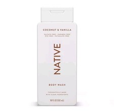 Native Coconut  Vanilla Body Wash  18 oz /532 ml  BRAND NEW -
