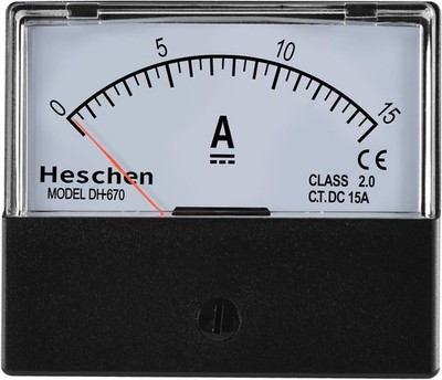Stromzähler Amperemeter DC 0-15A Rechteck Panelmontage für Elektroinstallation