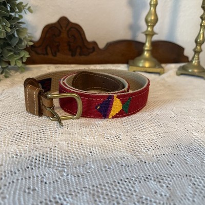 A Tail We Could Wag Belt- Unisex  Boho  Needlepoint Embroidered Belt