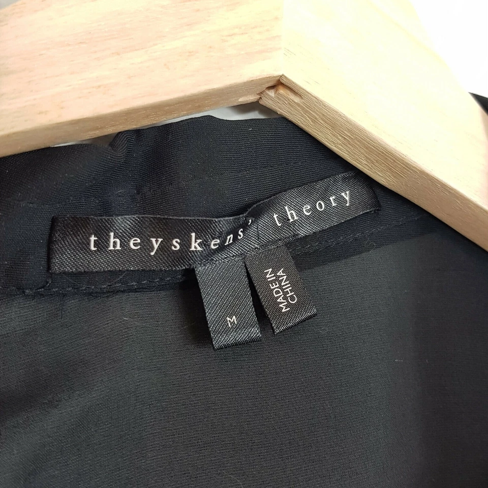 Blusa Top THEYSKENS' THEORY Mujer Talla M o 12 Negra Sin Mangas Foto 3 de 4