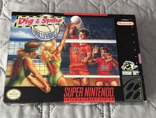 Dig Spike Volleyball Snes Box Only Super Nintendo Original box
