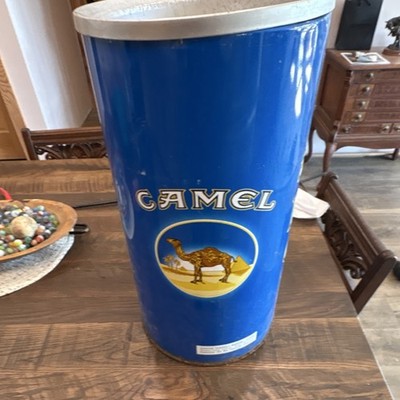 Camel Blue Metal Tobacco Display Canister Drum Container with Camel Logo