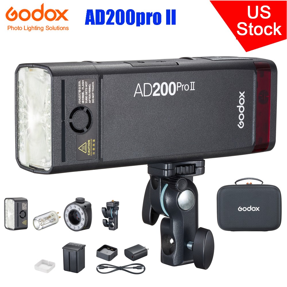GODOX AD200 Pro II AD200Pro II Strobe Flash TTL 200W Pocket Flash HSS 1/8000s