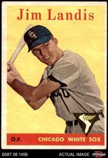 1958 Topps #108 Jim Landis Yellow Team White Sox RARE VARIATION 4 - VG/EX