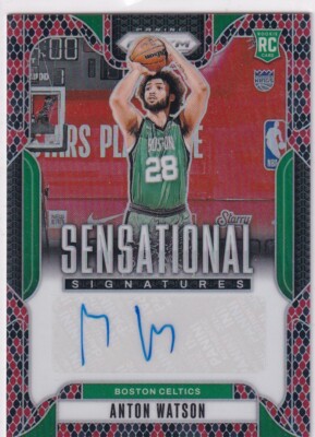 Panini Prizm 2024-25 NBA No. SS-AWC Anton Watson Rookie Auto Snakeskin 3/15