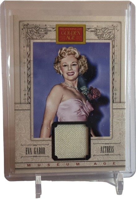 2013 Panini Golden Age Museum Age Worn Relic Eva Gabor Actress #30