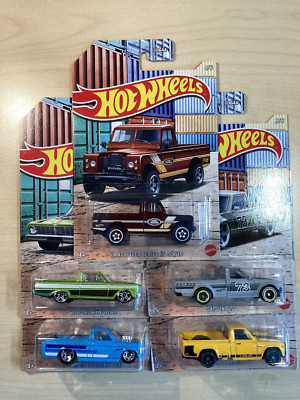 Hot wheels Restposten Konvolut Neuwagen x 5 Hot Pickups Full Set Land Rover Datsun