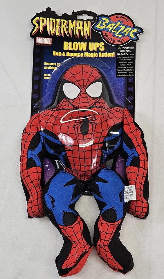 Vintage Spiderman Plush Toy Store Display Blow Ups Marvel Balzac 2002 Catpro NOS - Image 3 of 4