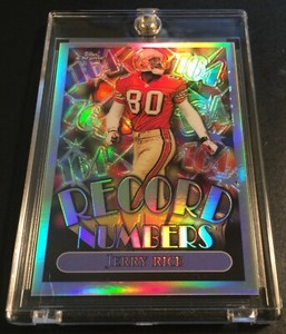 1999 JERRY RICE TOPPS CHROME RECORD NUMBERS REFRACTOR #RN8 FORTY NINERS (712)