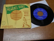 STEVE SWEDISH 45. SONG OF MILWAUKEE BRAVES /  DREAMING. STORE STOCK.