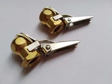 Two Brass Lock On Tire Inflator Locking Air Chuck Hose Attachment 1/4" NPT A391