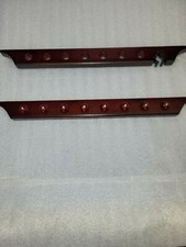 Large Wooden 8 Spot Wall Mounted Cue Rack Cherry