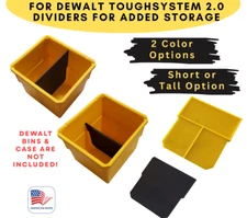 For DEWALT ToughSystem 2.0 Organizer - Bin Divider - TALL & SHORT Options