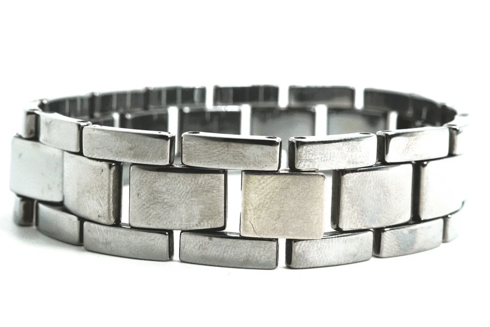 Pulsera de eslabones grandes cincel de acero inoxidable para hombre con caja Foto 4 de 4