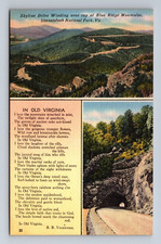 Old Virginia Poem Skyline Drive Blue Ridge Mtns Shenandoah Nat'l Park Postcard