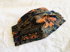 Face Mask Cover HandMade Hawaiian Cotton Fabric Double Layer Filter Nose Wire