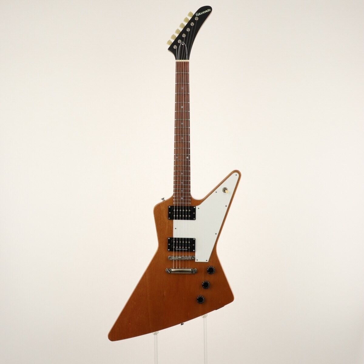 EDWARDS Electric Guitar Explorer type E-EX Natural With soft case From Japan case edwards electric explorer from guitar natural soft type with 