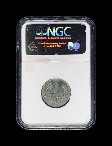 GERMANY. 1960, Mark, J - NGC AU58 - Bundesrepublik, Hamburg, Semi-Key, Top 3 - Picture 4 of 5