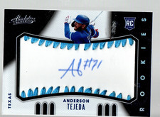 2021 Absolute Rookie Baseball Material Signature Blue #142 Anderson Tejeda 28/30