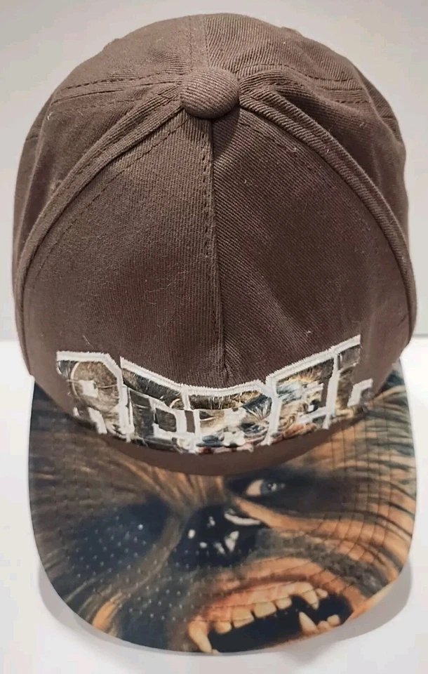Star Wars Rebel Youth Sombrero Gorra Ajustable SnapBack Chewbacca Babero Béisbol Marrón  Foto 2 de 4