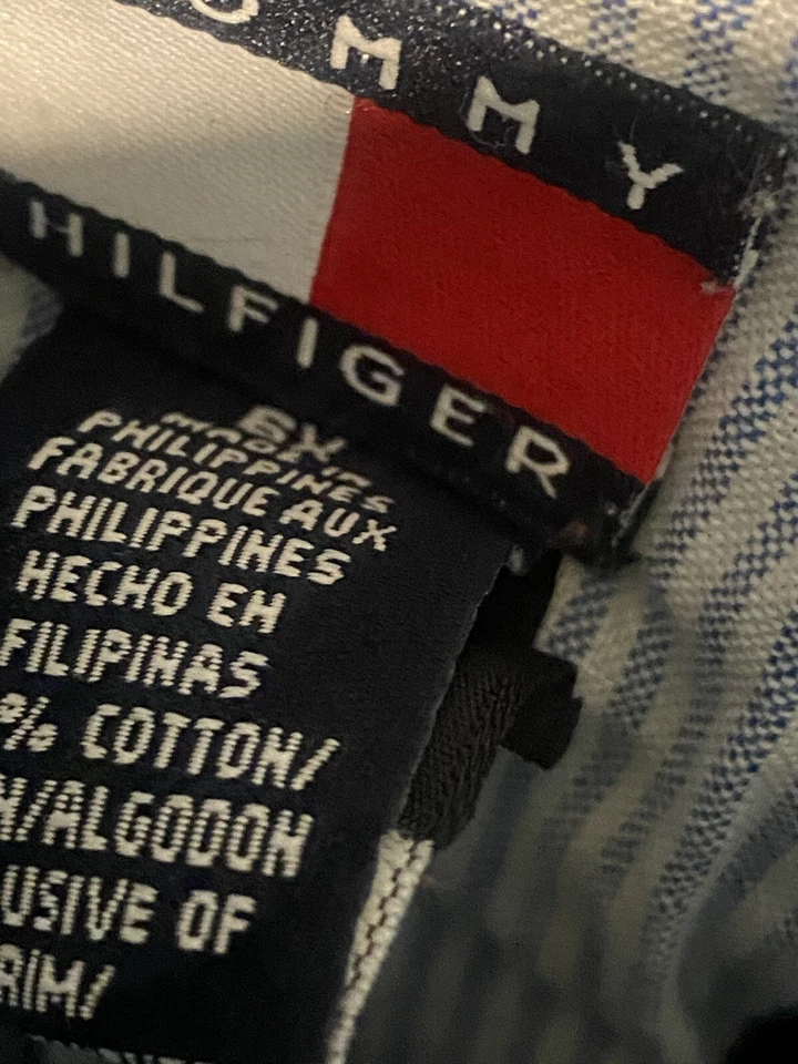 Vintage Tommy Hilfiger Girls Denim Jumper Dress 6X Stitched Star Pattern Jean - Image 3 of 4