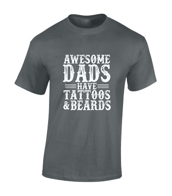 TOLLE VÄTER TATTOOS BÄRTE HERREN T-SHIRT COOL LUSTIG TOP IDEE FÜR VATER EHEMANN
