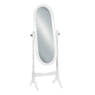 Premier Oval Cheval Mirror Floor Standing White Wood Frame Premier Oval Cheval Mirror Floor, Taymor Floor Standing Adjustable Mirror