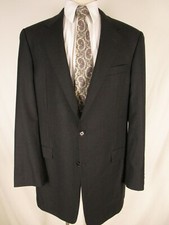 Hickey Freeman Big & Tall Mens Charcoal 2 Btn Sport Coat 46XL USA Made