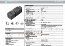 Pepperl Fuchs NJ15 U2 N Inductive Proximity Sensor, 15mm, 8V