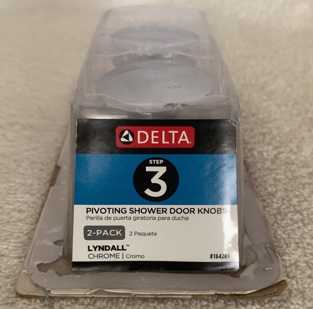 Delta Lyndall Knob for Pivoting Shower Door Chrome 2 Pack eBay