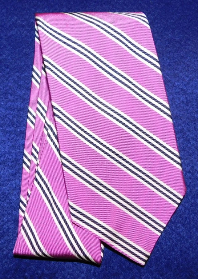 CORBATA BROOKS BROTHERS ROSA/PÚRPURA/BLANCO/AZUL A RAYAS SEDA/ALGODÓN - CORBATAS DE DISEÑADOR. Foto 2 de 3
