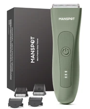 Green MANSPOT Manscape Groin & Body Hair Trimmer for Men, Electric Ball Pubic