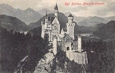 A075 Germany Schloss Neuschwanstein Castle vintage postcard