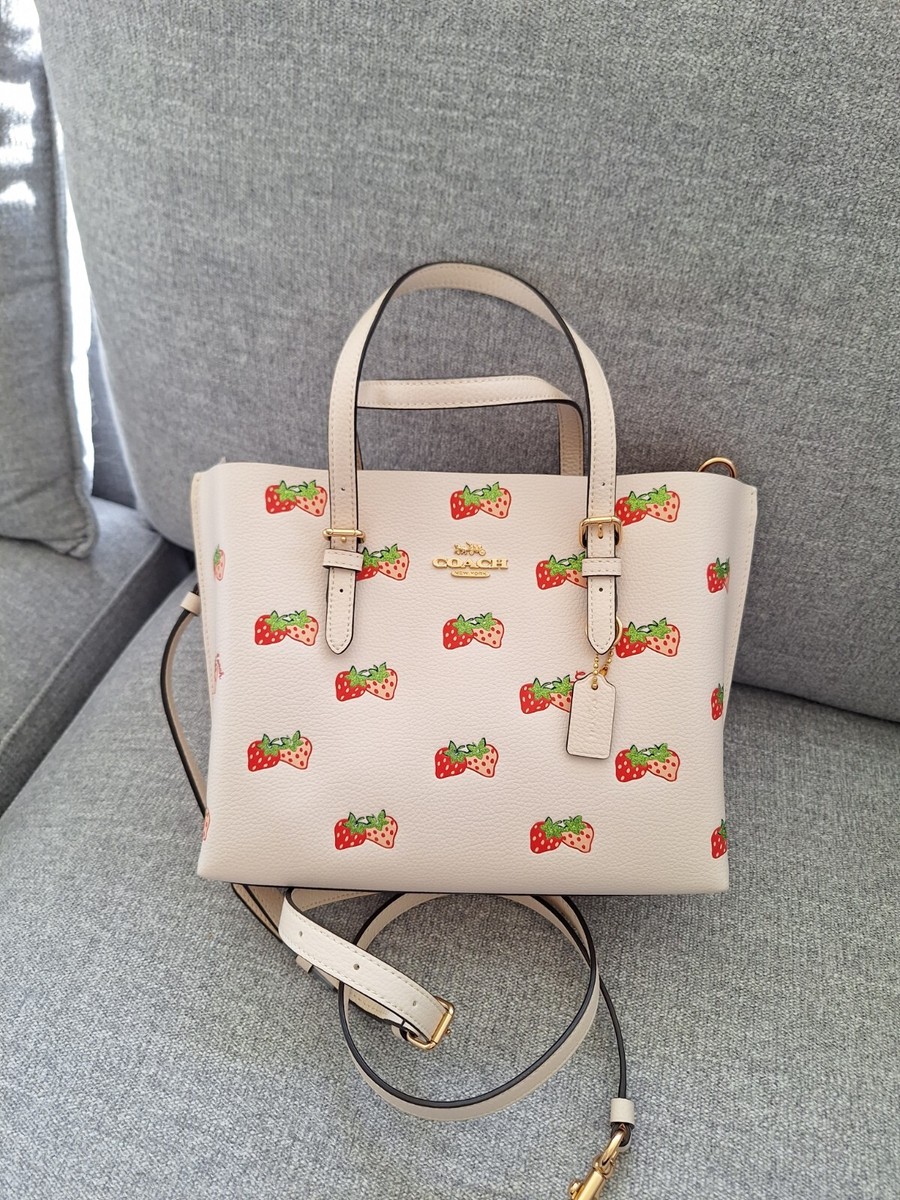 NWT Coach Mollie Tote 25 With Strawberry Print CB600 | eBay