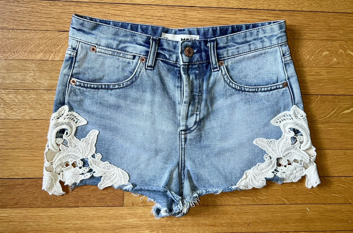 Topshop moto denim shorts cheap