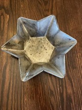 "Lata de plato decorativo vintage Star Serving Candy cambio suelto 9"" vintage Navidad"