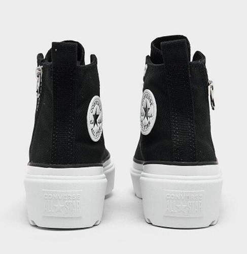 CONVERSE CHUCK TAYLOR ALL STAR LUGGED LIFT HI TOP SNEAKER Black White A03011C - Picture 3 of 6