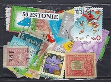 Estonie 50 timbres différents oblitérés
