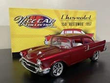 1957 CHEVROLET BEL AIR 150 CANDY APPLE RED NICECAR EXCLUSIVE 1:18ACME A1807012NC