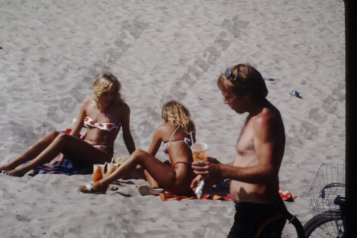 1974 beach scene voyeur woman in bikini vintage 35mm SLIDE Gk8 eBay