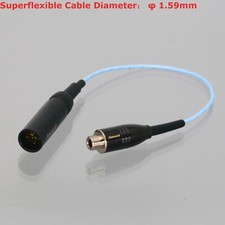Body-Pack Microphone Mini XLR TA4M 4P Male to 3.5mm Stereo Locking Socket Cable