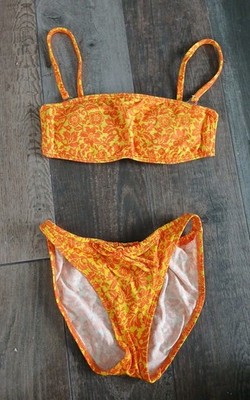 Girl in Real Life-2 Piece Juniors Swim Suit-Removable straps--Size S-Y2K 2000's